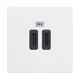CLASSIA USB VTIČNICA 2×TIP C/230V AC/5V DC/3A 2M BELA RW4286C2