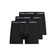 Jack&Jones 3 PAKET - moške boksarice JACBASE 12204876 Black (Velikost S)