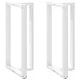 Vidaxl Noge za barsko mizo v obliki črke T, 2 kosa, bele barve, 60x35x(110-111) cm, jeklo
