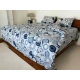 Komplet posteljina D27, 200x220cm, Belo-plava