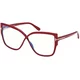 TOM FORD Okvir za naočare Blue Block 0FT5828-B 66 60, Ženski, Crveni