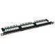 Solarix 19 Patch panel 24xRJ45 CAT5E UTP z veznim trakom črn 0,5U, SX24HD-5E-UTP-BK