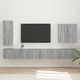 Set zidnog ormarića za TV Zidne 6 pcs Siva Sonoma