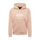 Pulover Alpha Industries moška, roza barva, s kapuco