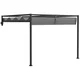 OUTSUNNY Zidna gazebo pergola 3x4 m z zložljivo streho, drenažne luknje, klini in vijaki, vrtna pergola iz poliestra in jekla, za patio, teraso, zunanjost, temno siva