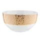 Florina Spots Oranžna pozlačena porcelanasta skleda za solato 13 cm