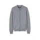 GOBI Cashmere Pletena jopa Mens Essential Full-Zip Cashmere Cardigan siv denim