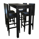Barski Stol s 4 Barske Stolice Crne