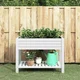 Vidaxl vidaXL Dvignjeno korito za gredice belo 110x45x79 cm PP