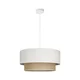 Luster na sajli NATIA 1xE27/60W/230V, prečnik 45 cm, bela/braon