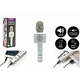 Teddies Mikrofon za karaoke Bluetooth s srebrno baterijo in kablom USB