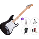 SX SST-ASH SET Transparent Black Električna kitara