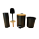 Koš za smeti BAMBOO 3l črn + krtača (SOFT CLOSE)