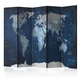 artgeist Paravan Dark Blue World I, 5-Delni, Dvostranski