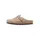 Birkenstock Boston Suede Leather Normal Clogs taupe