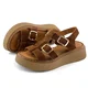 Mona Shoes Ženske sandale, Soft uložak, Kožne, Braon
