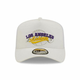 LA LAKERS LOGO OVERLAY A-FRAME TRUCKER CAP WHITE