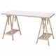 LAGKAPTEN / MITTBACK Radni sto, bela boja antracita/breza, 140x60 cmPrikaži specifikacije mera