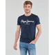 Pepe Jeans Majica Original PM508210 Mornarsko modra Slim Fit