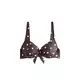 Next Bikini zgornji del temno rjava/bela