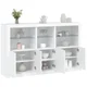Komoda s LED svjetlima bijela 162 x 37 x 100 cm
