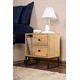 Hanah Home Noćni ormarić Glimmer, 45.2 x 50 x 29.5 cm, Boja hrasta