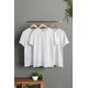 Trendyol 3-Pack White Basic Slim/Slim Cut 100% Cotton 3-Pack T-Shirt