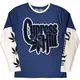 Cypress Hill Leaf & Logo (Sleeve Print) Denim Blue & White XL Majica