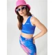Sinsay - Crop top s vezom - zumbul plava