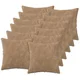 vidaXL Prevleka za blazino 12 pcs HEERLEN Taupe 50 x 50 cm Mikrofibra