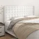 shumee vidaXL Vzglavje z ušesi belo 163x16x118/128 cm umetno usnje