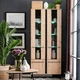 Homestyle4U Visok omarni regal, 84,5x193x35 cm, rjav