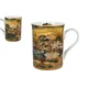 Carmani KLASIČNA NOVA SKODELICA VAN GOGH S SLAMNATO STREHO PORCELAN KAVA