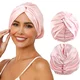 INF 2-pak satenaste kapice za skodrane lase, dvojna plast, kapa za spanje za ženske Pink, (21839534)