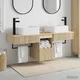 vidaXL Komplet omaric za kopalnico 3 kos Sonoma hrast 130 x 41 x 80 cm