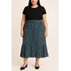 Plus size krilo z leopardjim potiskom, modro