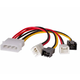 Akyga AK-CA-34 adapter s kablom Molex (m), 2 x 3 pin 12 V (m), 2 x 3 pin 5 V (m), 15 cm