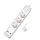 Podaljšek za napajalni kabel 3 vtičnice USB-C PD 20W USB-A QC 3600W LogiLink
