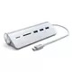 SATECHI Aluminium Type-C USB Hub (3x USB 3.0,MicroSD) - Silver