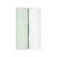 KikkaBoo Pelene od muslina set 2 pcs 80x80 Leaves Mint (KKB11068)