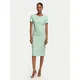 Rinascimento Cocktail obleka CFC0129420003 Zelena Slim Fit