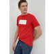 Pamučna majica Guess boja: crvena, s tiskom