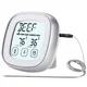 Osvetljen LCD touch kuhinjski termometer -20 do +300°C sonda srebrn