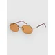 Dot Dash Focal Shiny Gold Sunglasses brown