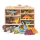 Drvene prapovijesne životinje na polici 24 kom Dinosaurs set Tender Leaf Toys 36*8*33 cm