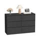 Songmics Predalnik 6 predalov 40x1194x75 cm Črn