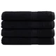 Vidaxl Premium brisače SOLUND 4 kos črna 80x200 cm 600 g/m2