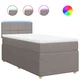 Vidaxl Box spring postelja z vzmetnico taupe 90x190 cm blago