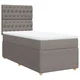 Vidaxl Box spring postelja z vzmetnico taupe 90x190 cm blago