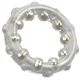 Rebel Cock Ring with Metal Balls Transparent